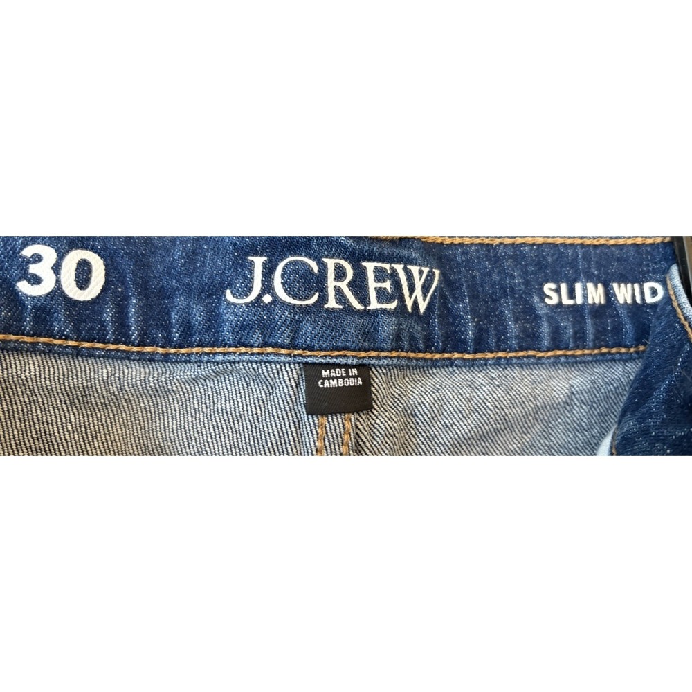 J Crew Women's Slim Wide Leg Denim Jeans BT758 High Rise Wide Leg 30 X 26 - Picture 2 of 8